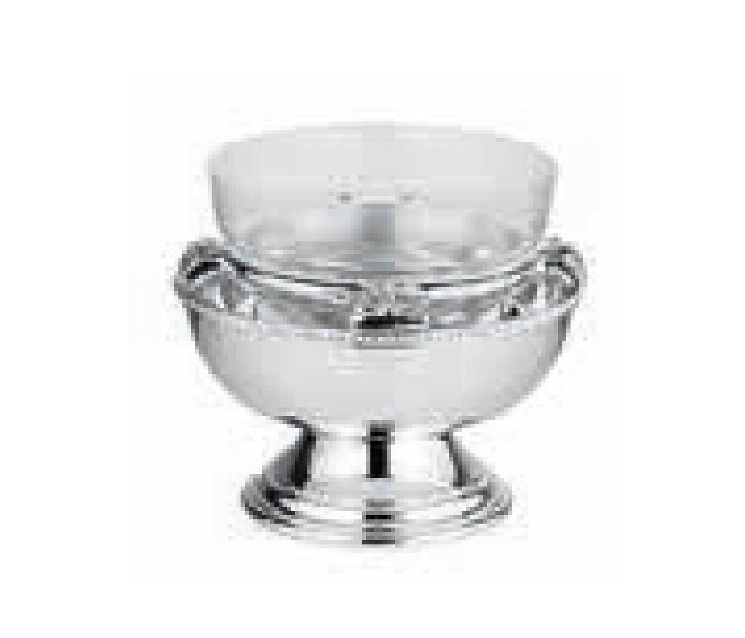Ercuis Perles Supreme Caviar Prawns Cup With Crystal 4.75 Inch Silver Plated F51P272-08