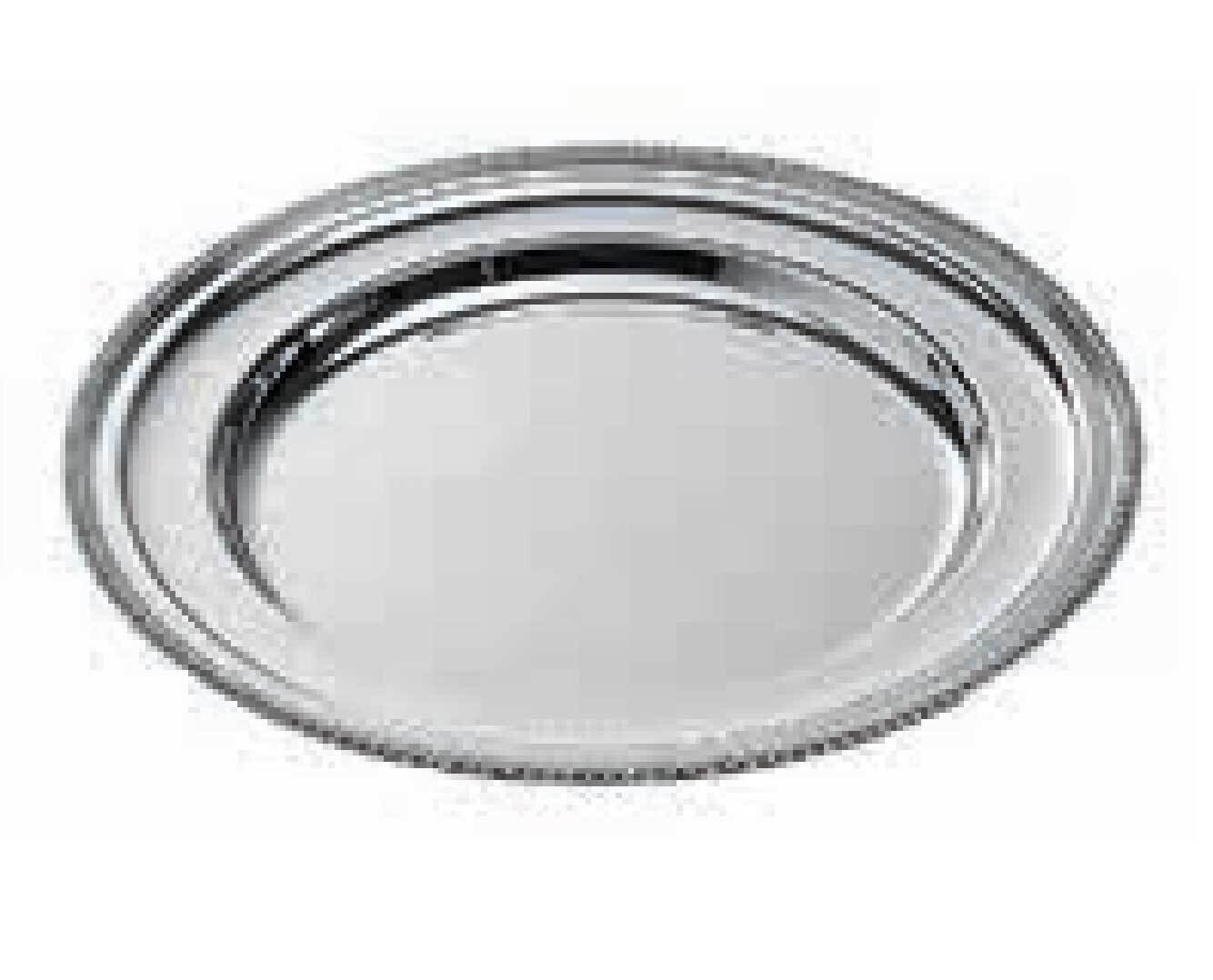 Ercuis Lauriers Round Dish 12.25 Inch Silver Plated F51L472-31
