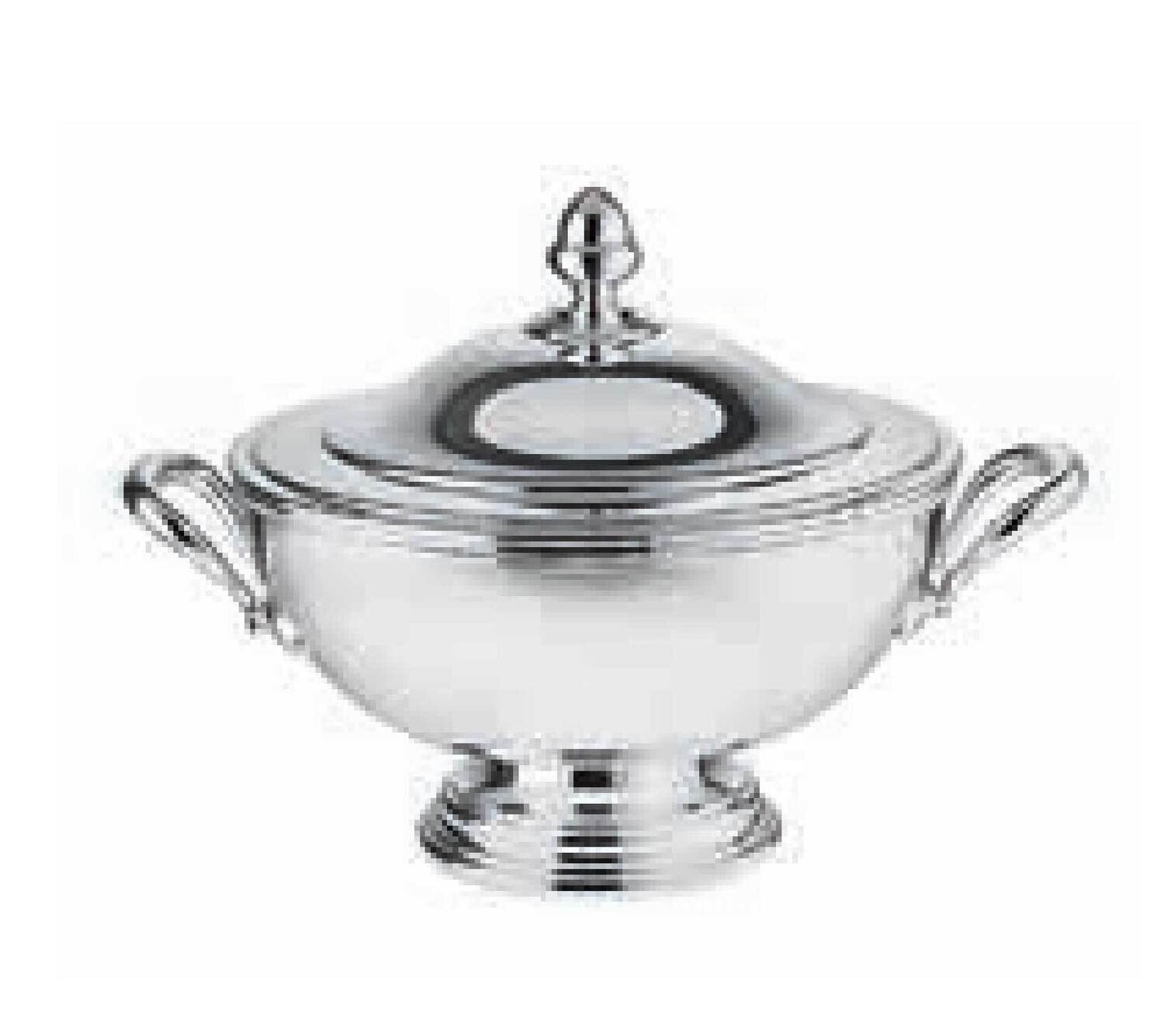 Ercuis Godrons Soup Tureen 8.25 Inch Silver Plated F51G200-20, MPN: F51G200-20, 8014808359040