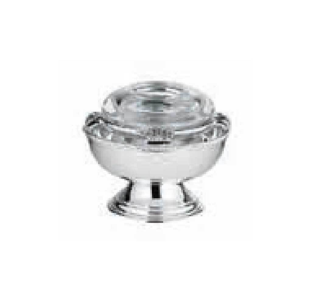 Ercuis Godrons Caviar Cup With Foot 4.375 Inch Silver Plated F51G270-04