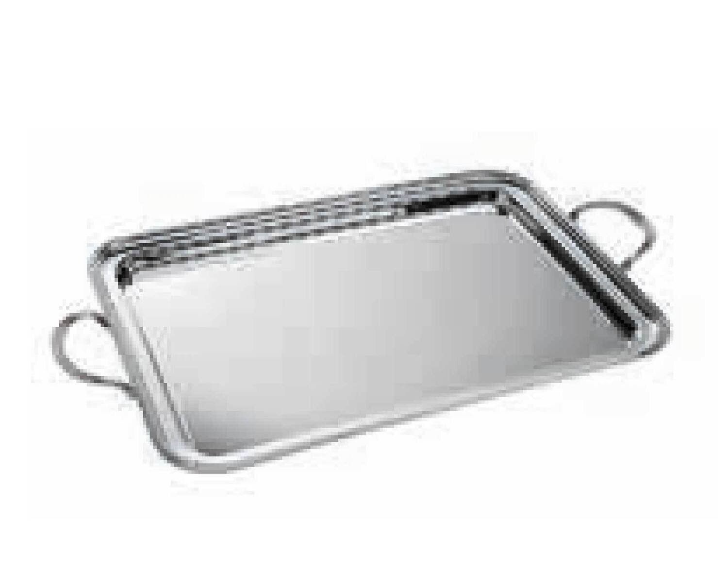 Ercuis Rencontre Rectangular Serving Tray With Handles 11.375 x 8.25 Inch Silver Plated F522450-30,…