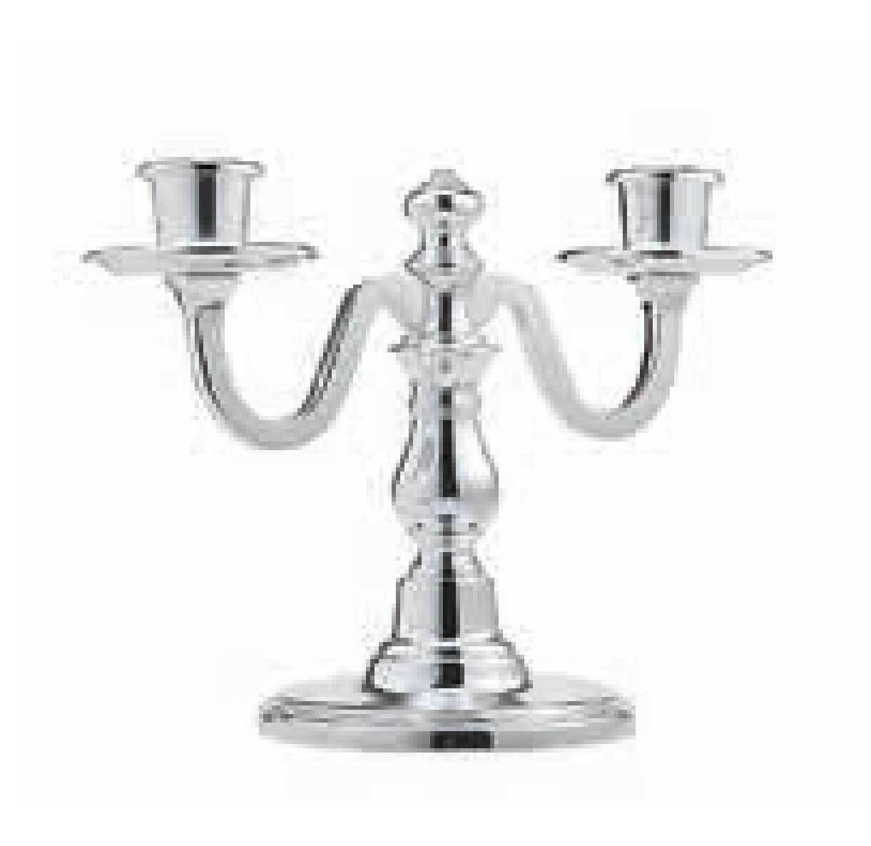 Ercuis Rencontre Candelabra 2 Lights 7.125 Inch Silver Plated F522502-02, MPN: F522502-02, 36606568…