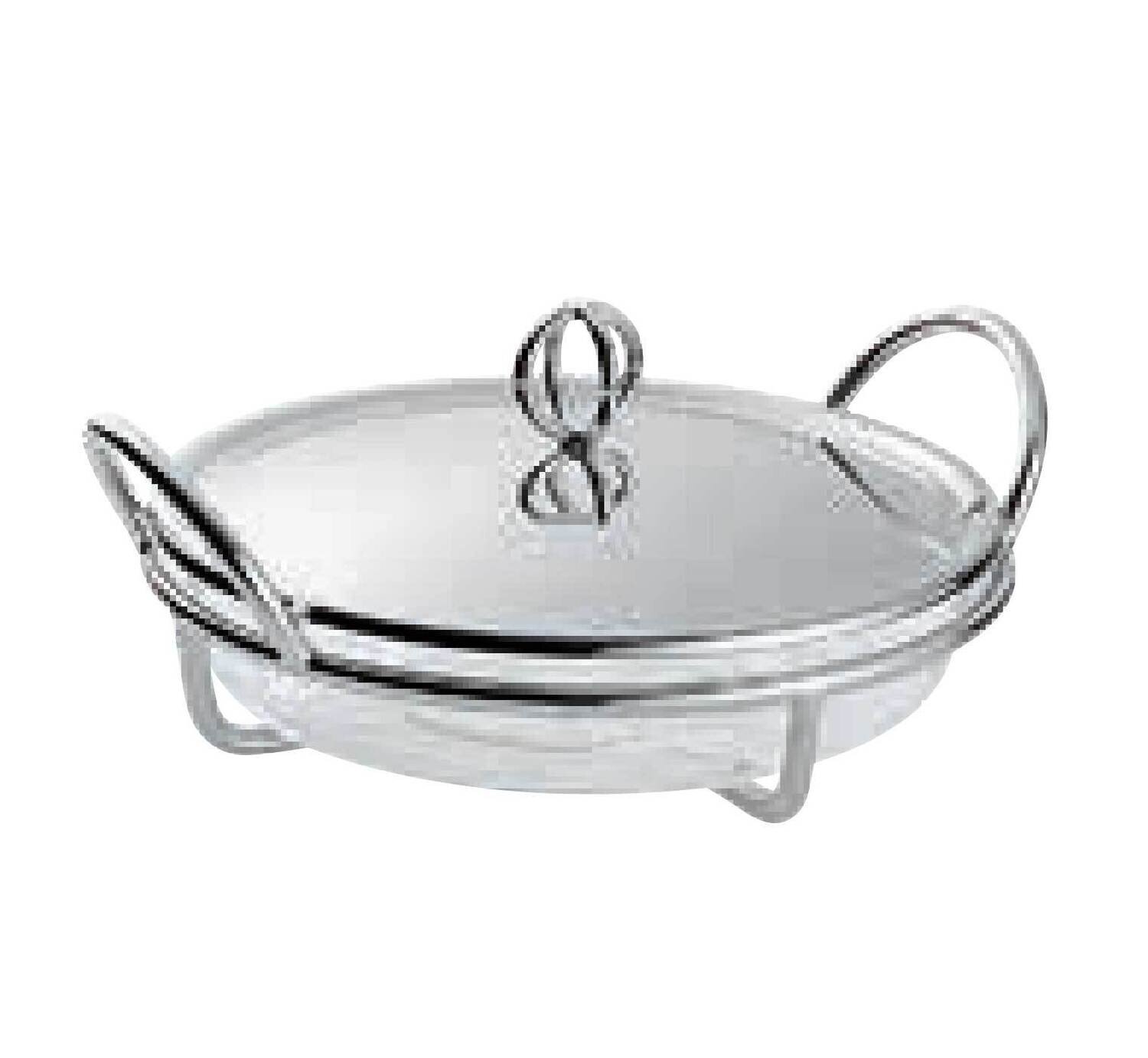 Ercuis Latitude Round Gratin Dish With Cover 12.375 x 10.625 Inch Silver Plated F542494-01, MPN: F5…