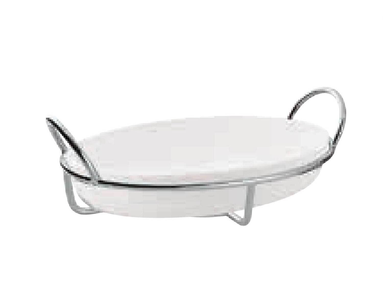 Ercuis Latitude Oval Gratin Dish Without Cover 15.75 x 10.25 Inch Silver Plated F542493-11