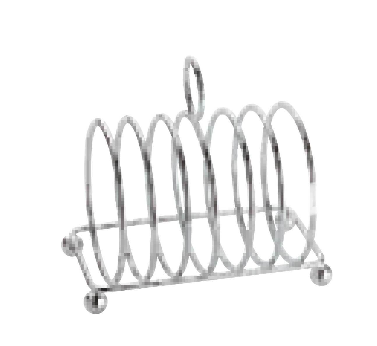 Ercuis Latitude Toast Rack 6 Slices 4.875 Inch Silver Plated F542236-06