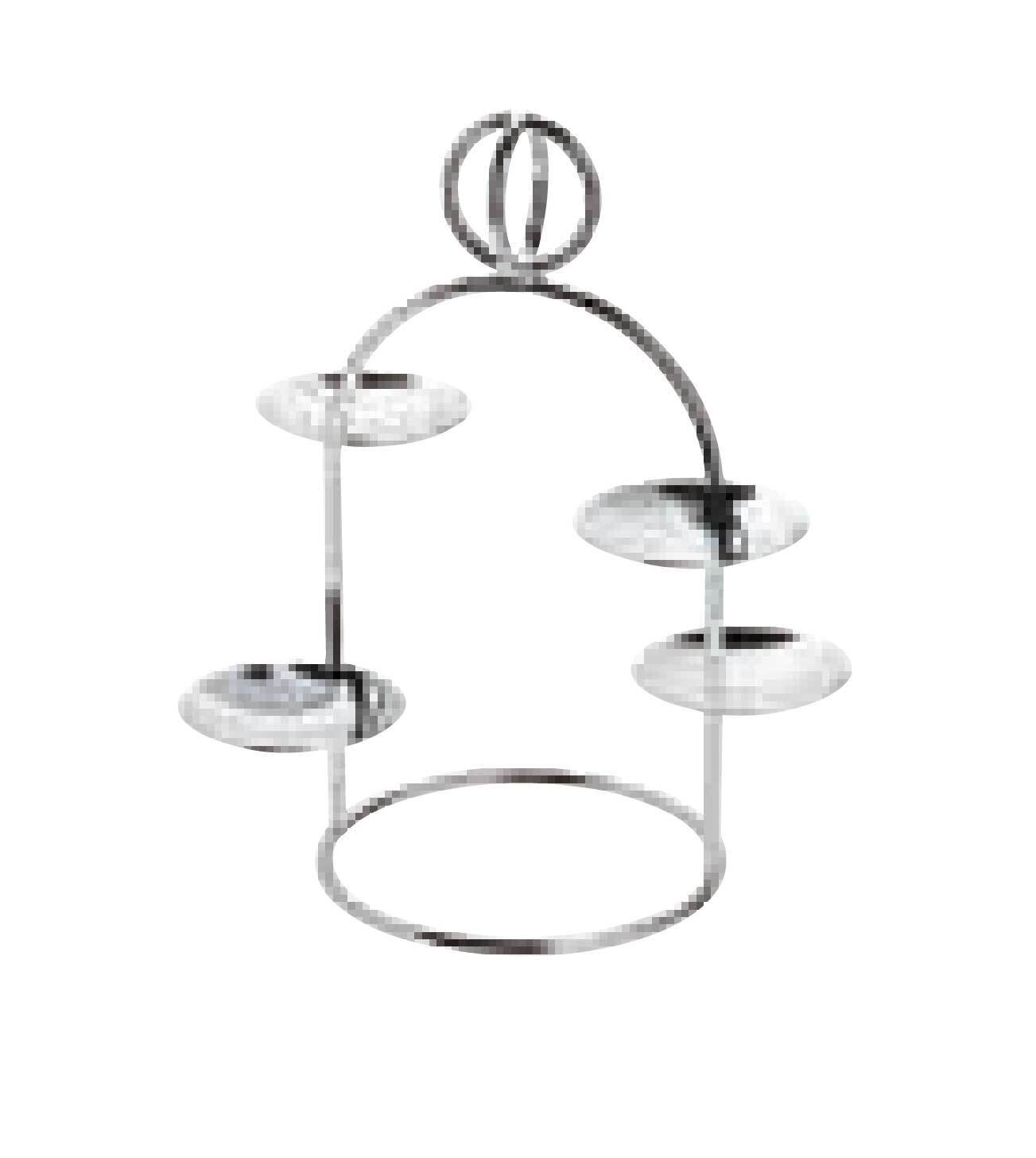 Ercuis Latitude Pastry Stand 4 Small Dishes 7.875 Inch Silver Plated F542340-04