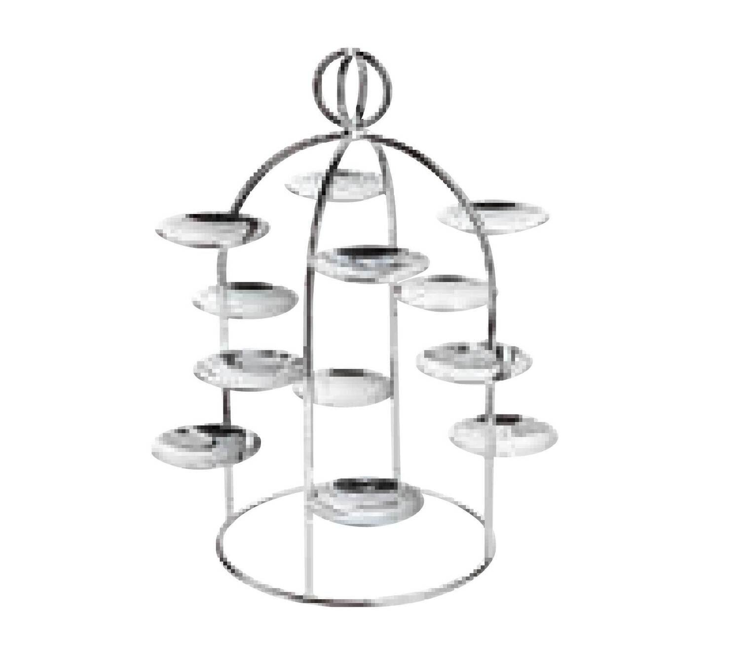 Ercuis Latitude Pastry Stand 12 Small Dishes 10.625 Inch Silver Plated F542340-12, MPN: F542340-12,…