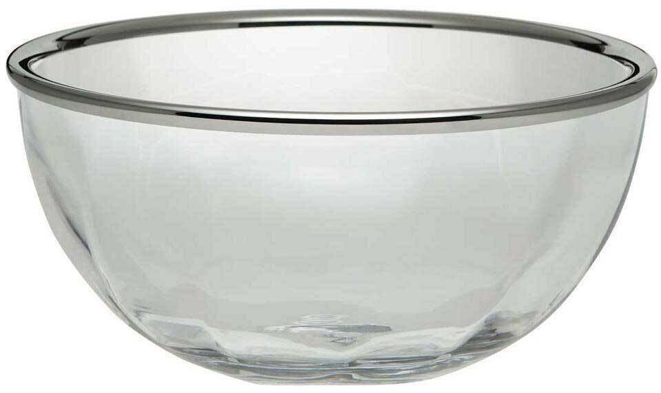 Ercuis eclat Glass Bowl With Rim 4.375 Inch Silver Plated F540286-20