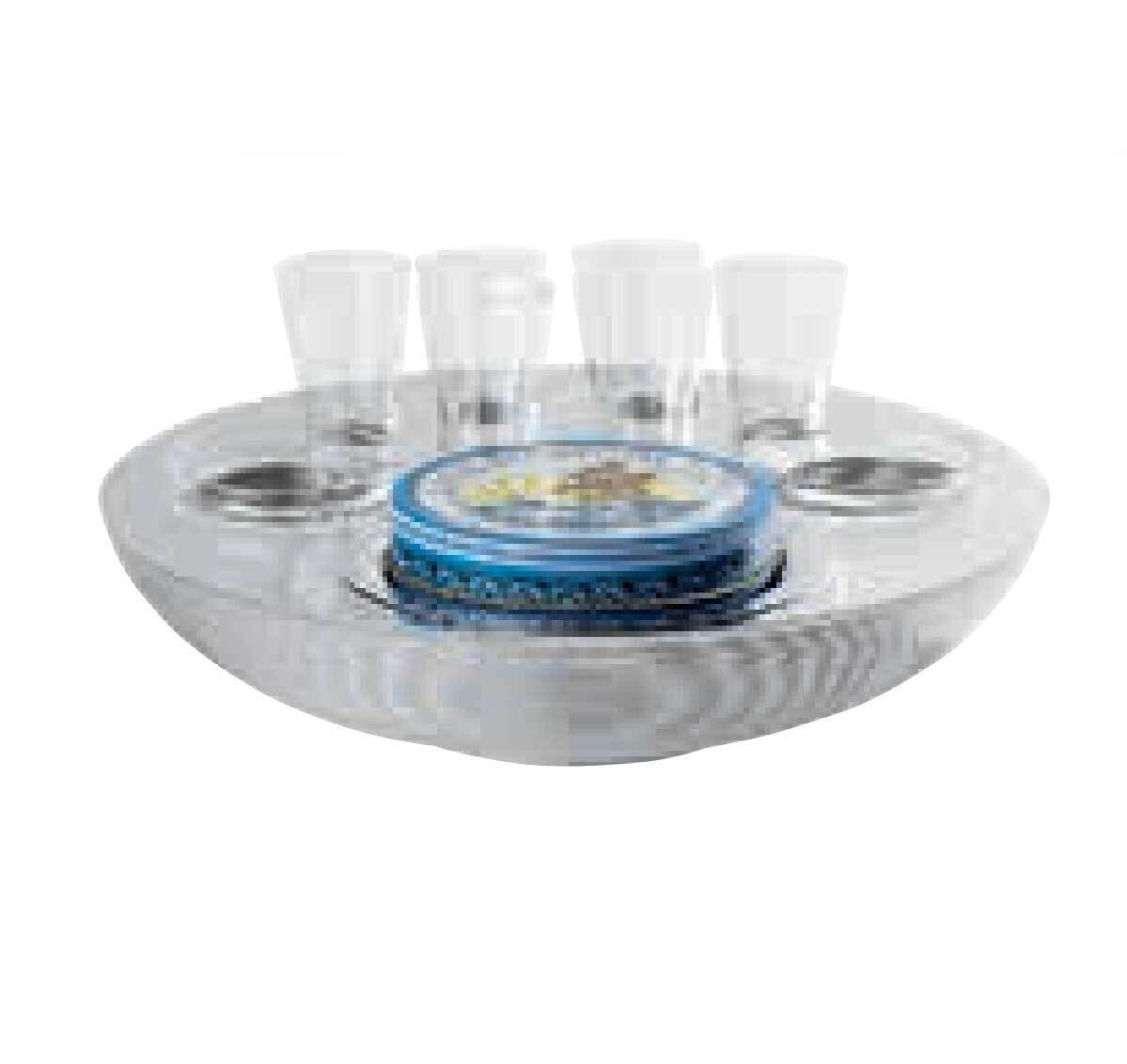 Ercuis Transat Caviar Vodka Set 6 Persons And 2 Condiments 4.5 Inch Silver Plated F545180-06
