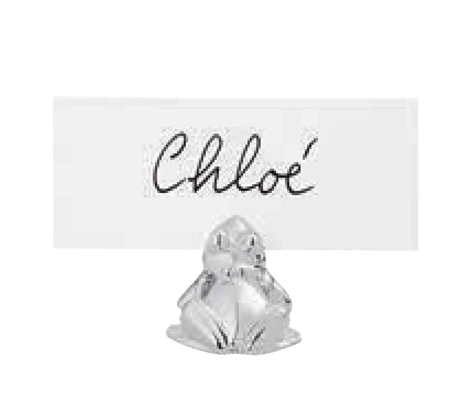 Ercuis Marque Places 6 Frog Name Holders 1.125 Inch Silver Plated F562247-05