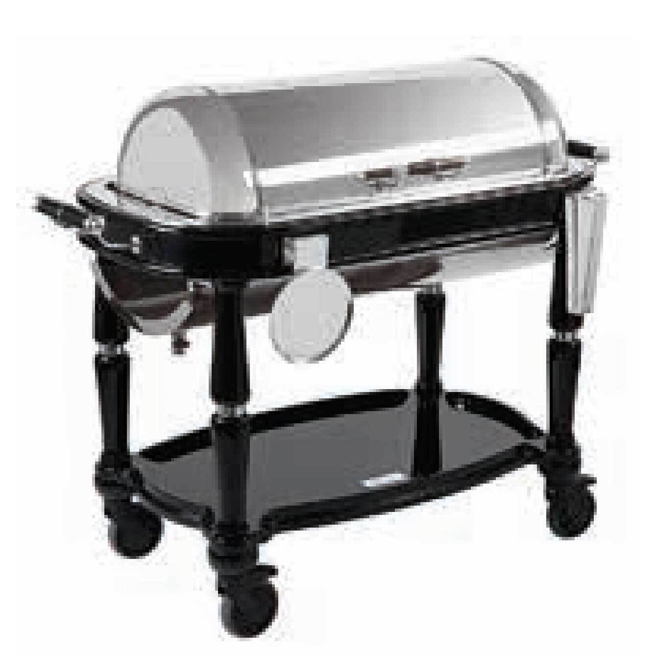 Ercuis Service Black Roast Beef Trolley 40.375 Inch Silver Plated F523801-BB