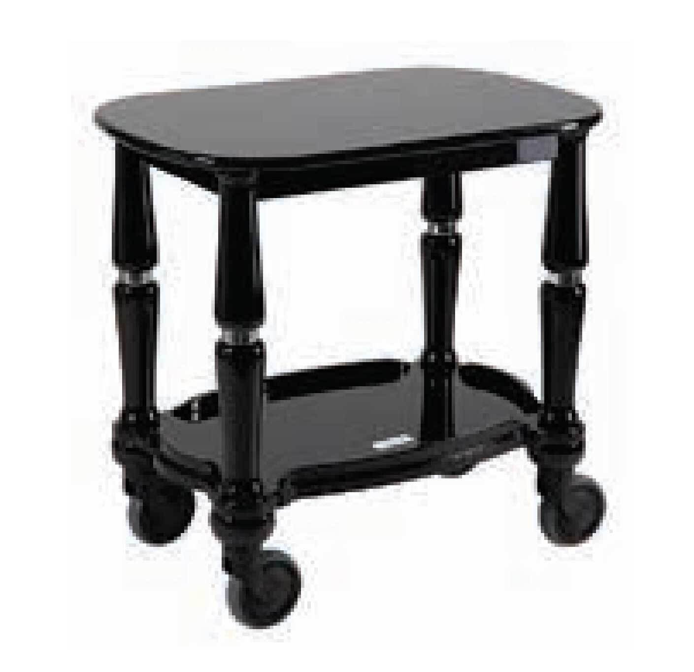 Ercuis Service Black Gueridon Trolley 29.375 Inch Silver Plated F523810-BB