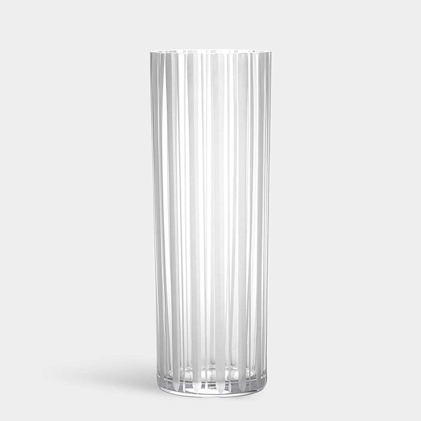 Orrefors Crystal Cut In Number Stripes Vase Large 6552525