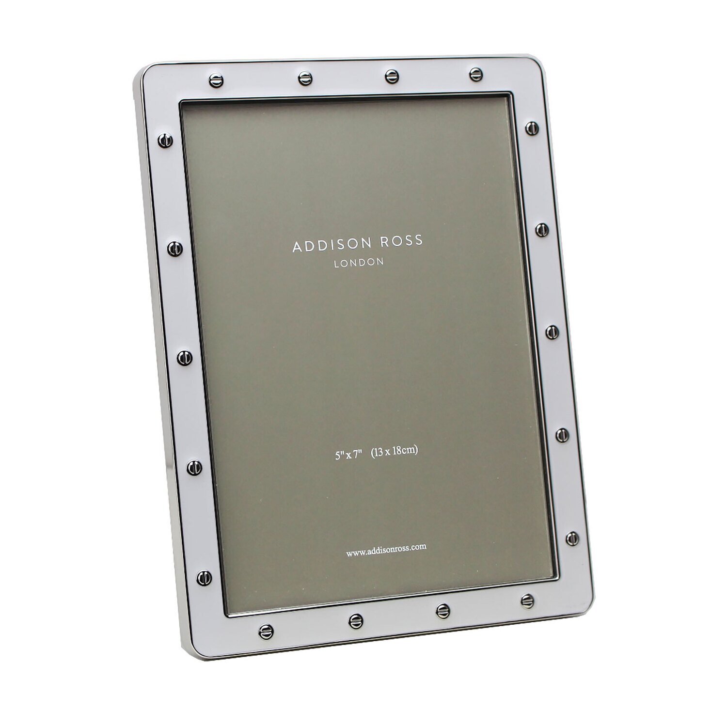 Addison Ross 5 x 7 Inch Locket in Silver White Picture Frame Silver FR6251, MPN: FR6251, UPC/EAN: 5…