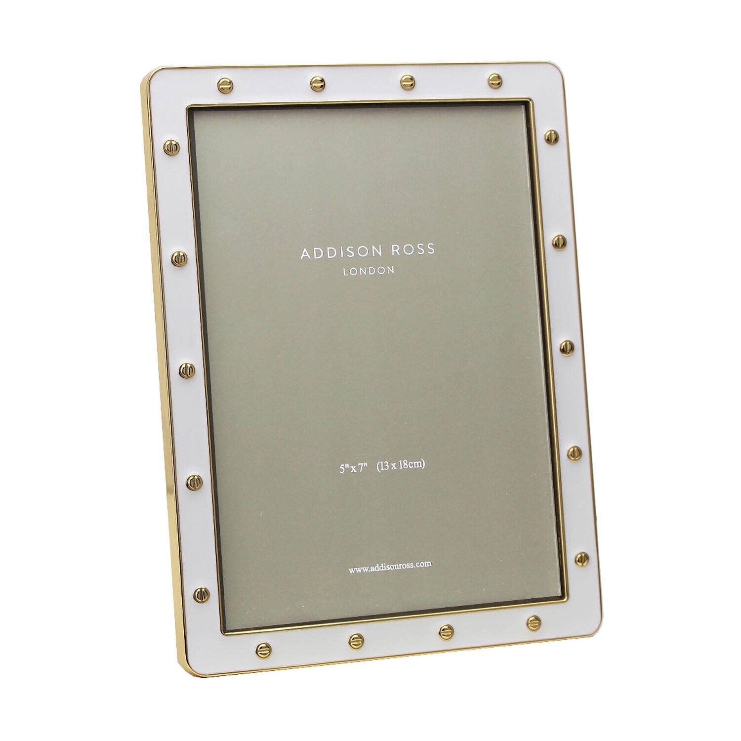 Addison Ross 5 x 7 Inch Locket in Gold White Picture Frame Gold FR6271