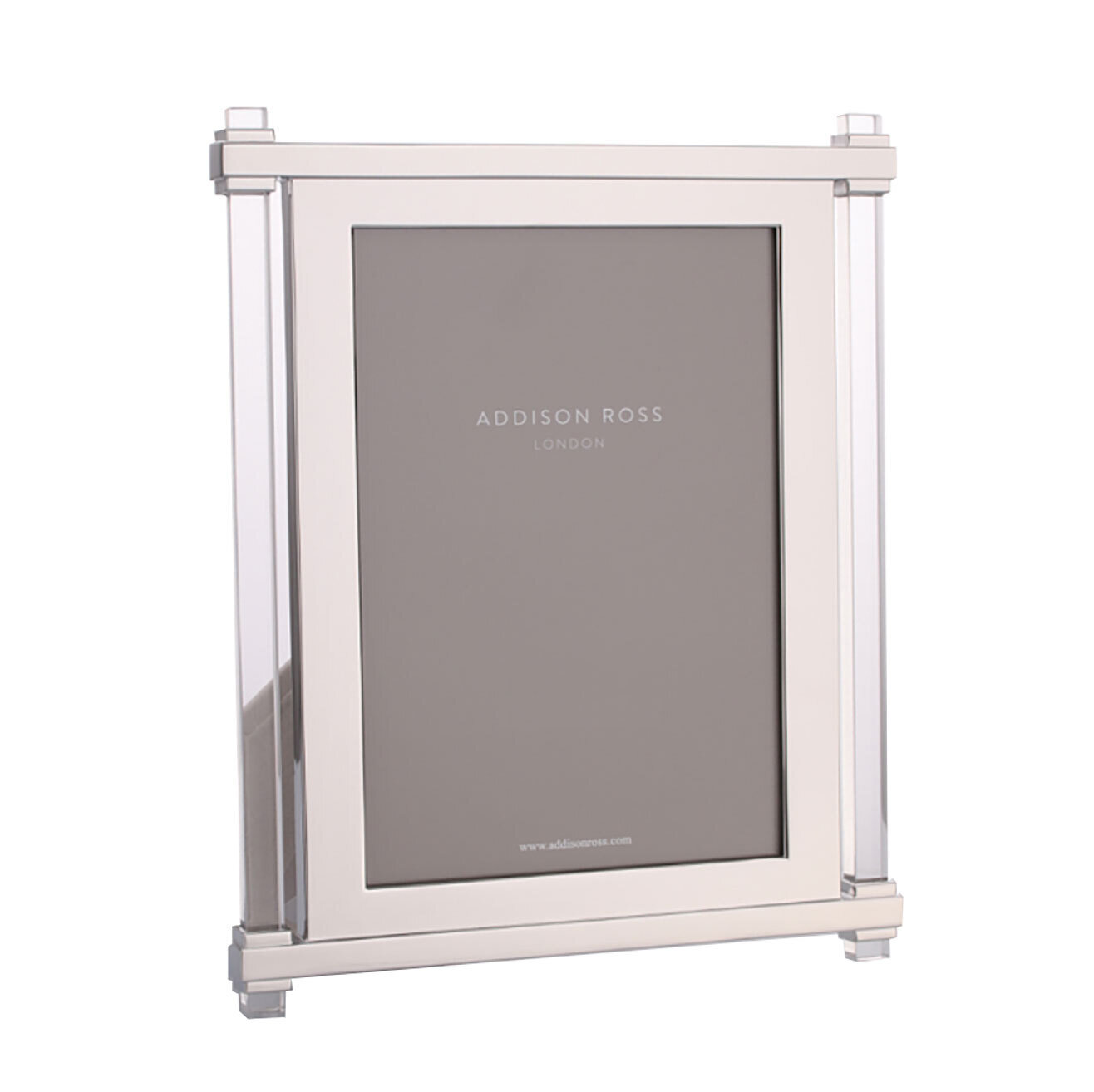 Addison Ross 8 x 10 Inch Acrylic Pillar &amp; Silver Picture Frame Silver Plate FR0916, MPN: FR0916, UP…