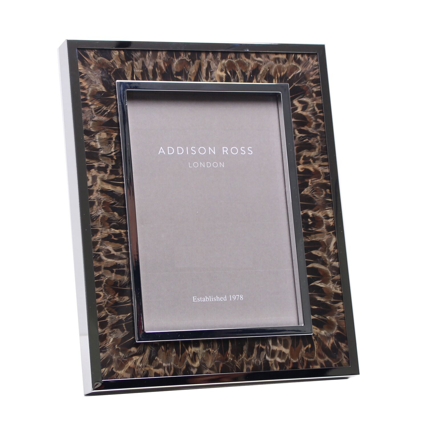 Addison Ross 8 x 10 Inch Ph Brown &amp; Silver Picture Frame Silver Plate FR8505, MPN: FR8505, UPC/EAN:…