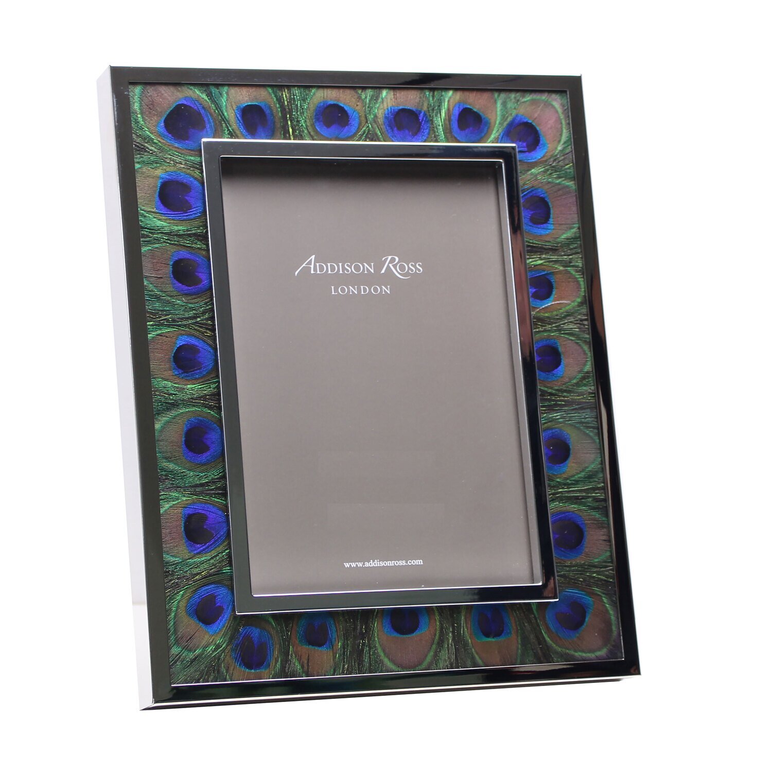 Addison Ross 8 x 10 Inch Pe Green & Silver Picture Frame Silver Plate FR8515
