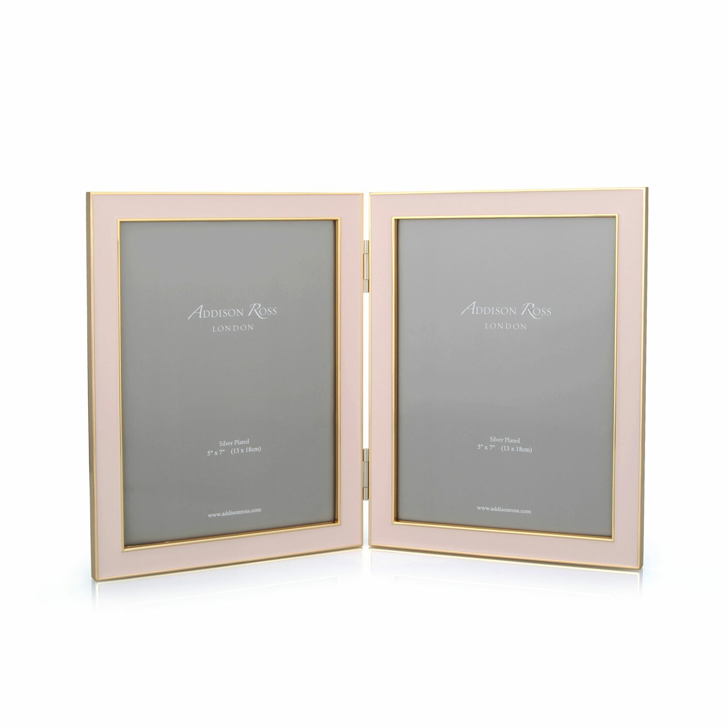 Addison Ross 5 x 7 Inch 15mm Double Pale Pink &amp; Gold Picture Frame e-Gold Plating FR1127, MPN: FR11…