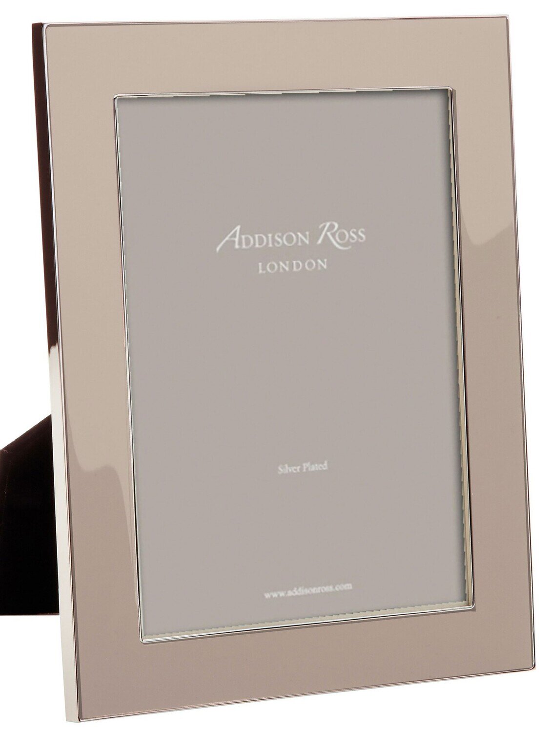 Addison Ross 8 x 10 Inch 24mm Pebble Enamel Picture Frame Silver Plate FR0791