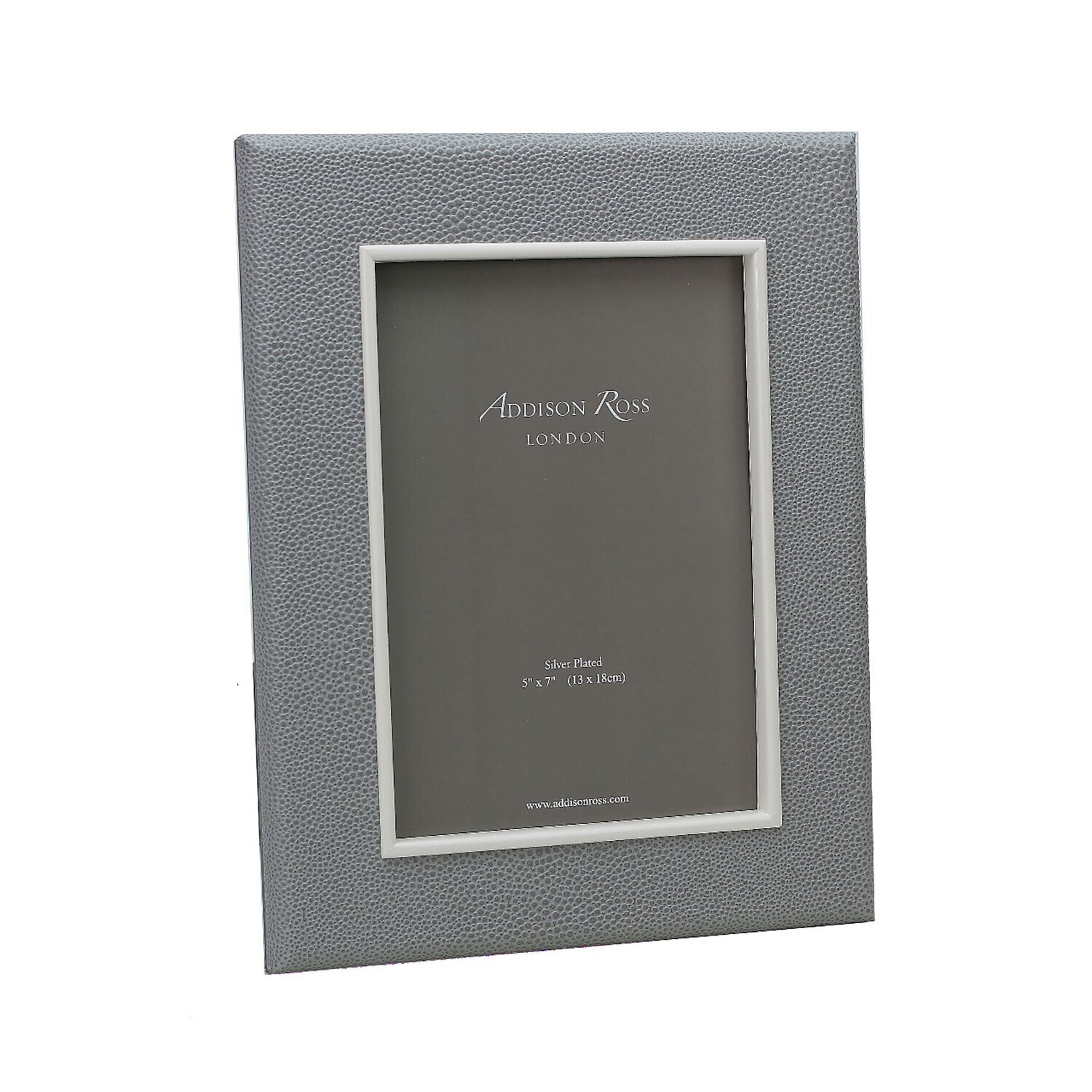 Addison Ross 5 x 7 Inch Grey Shagreen Picture Frame PU Leather FR3000
