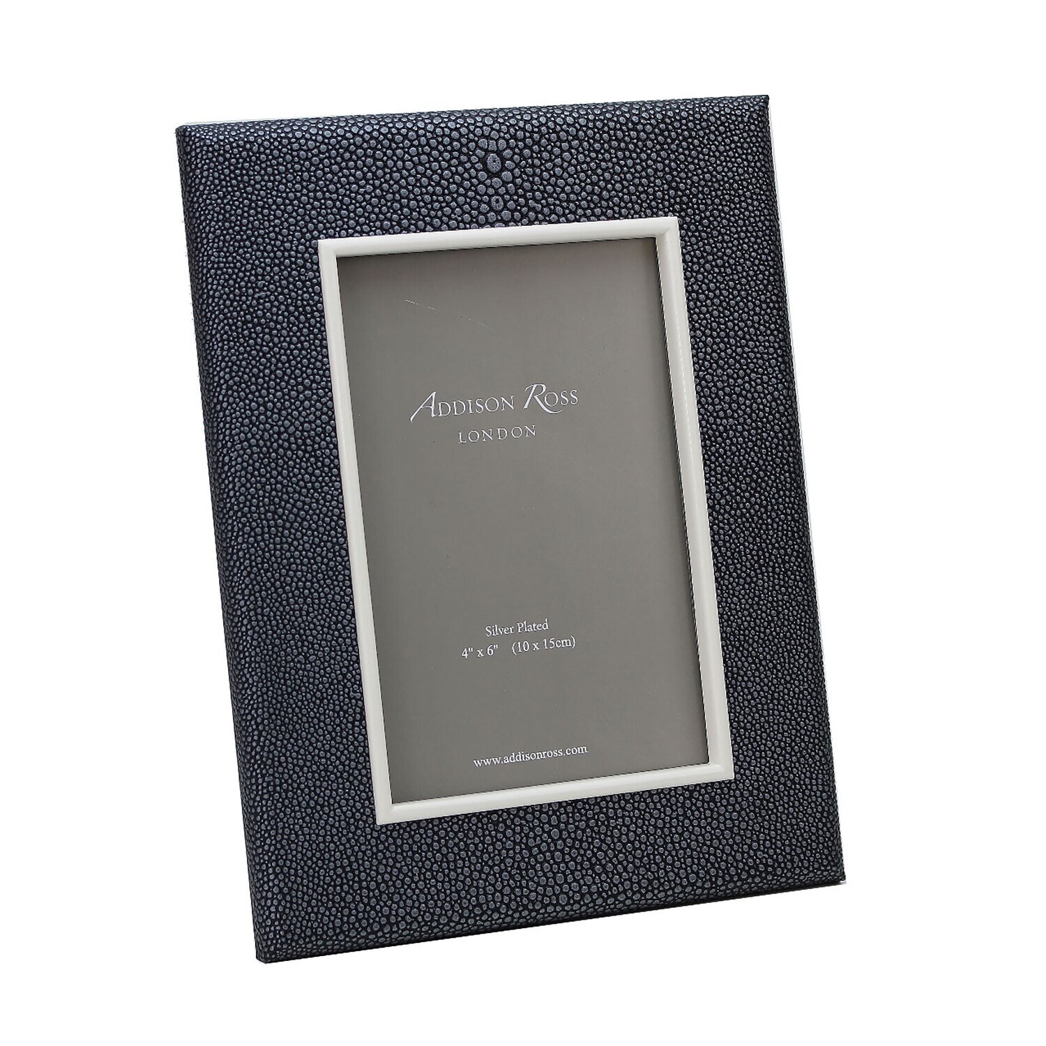 Addison Ross 5 x 7 Inch Drk Grey Shagreen Picture Frame PU Leather FR3003