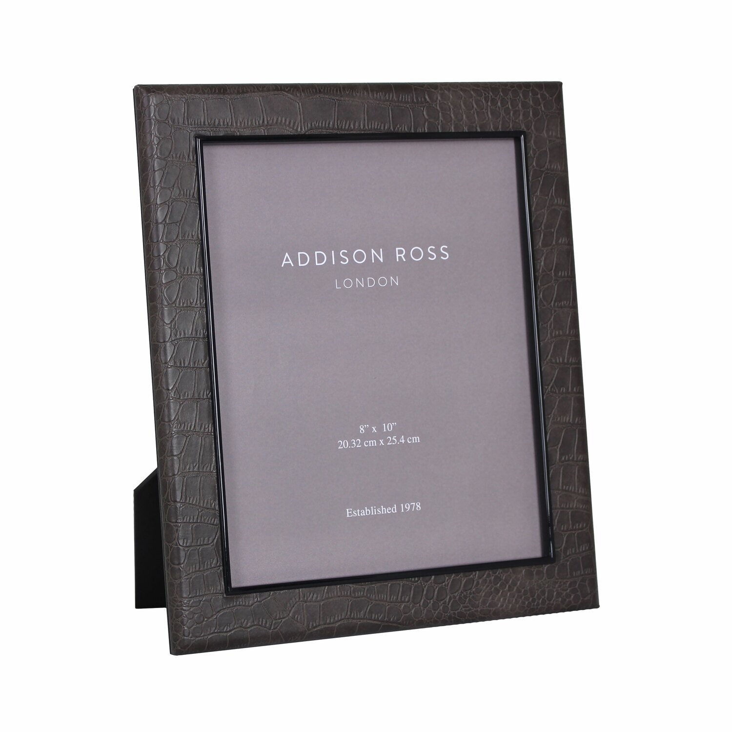 Addison Ross 5 x 7 Inch Faux Crock Brown Picture Frame Leather FR3011