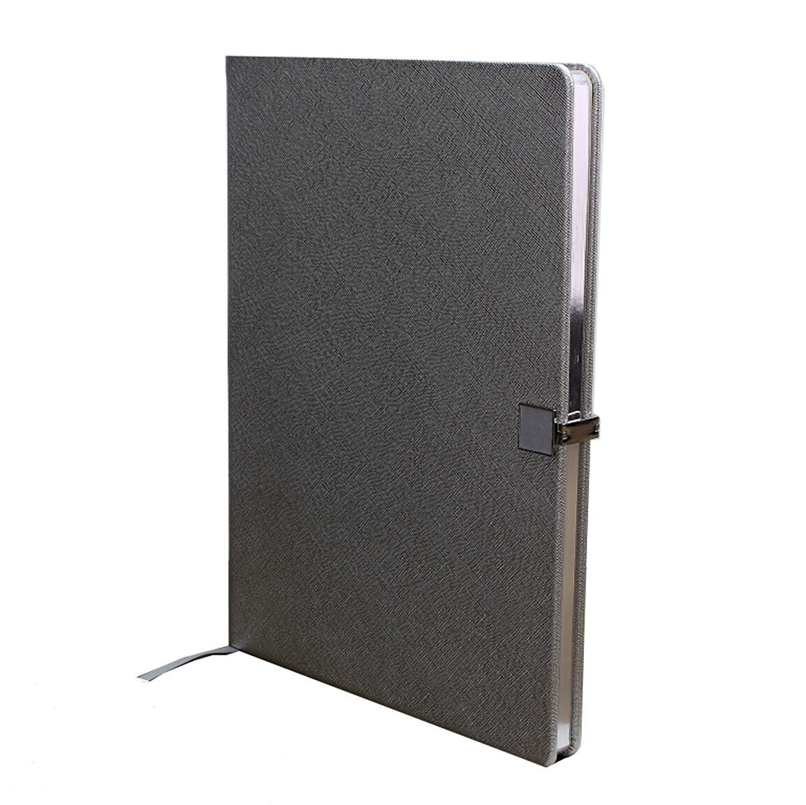 Addison Ross Notebook A4 Silver & Silver Pu Leather NB1103