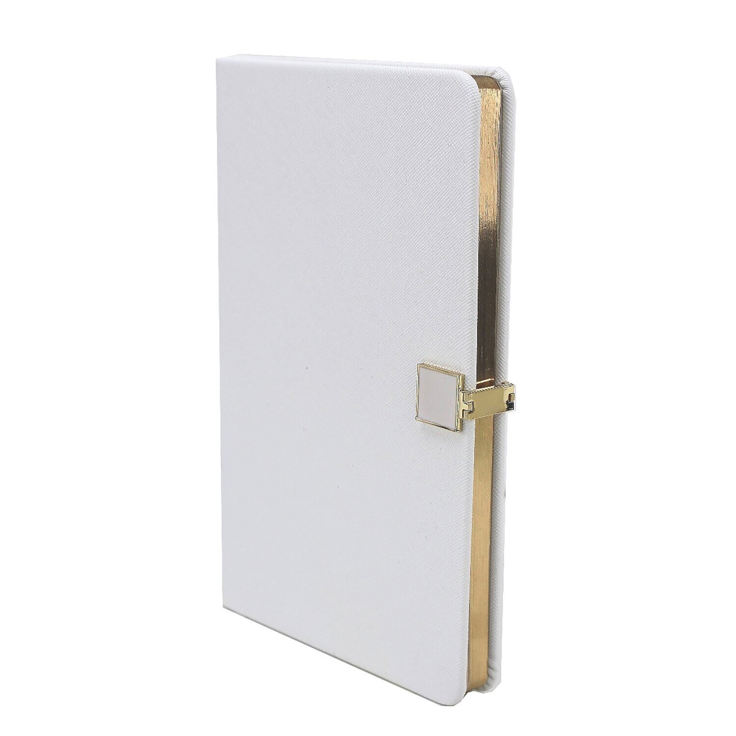Addison Ross Notebook A5 5x8" Gold White Pu Leather NB1004