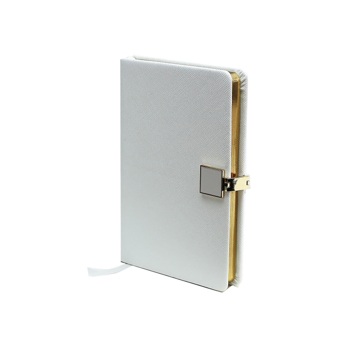 Addison Ross Notebook A6 Gold White Pu Leather NB1205