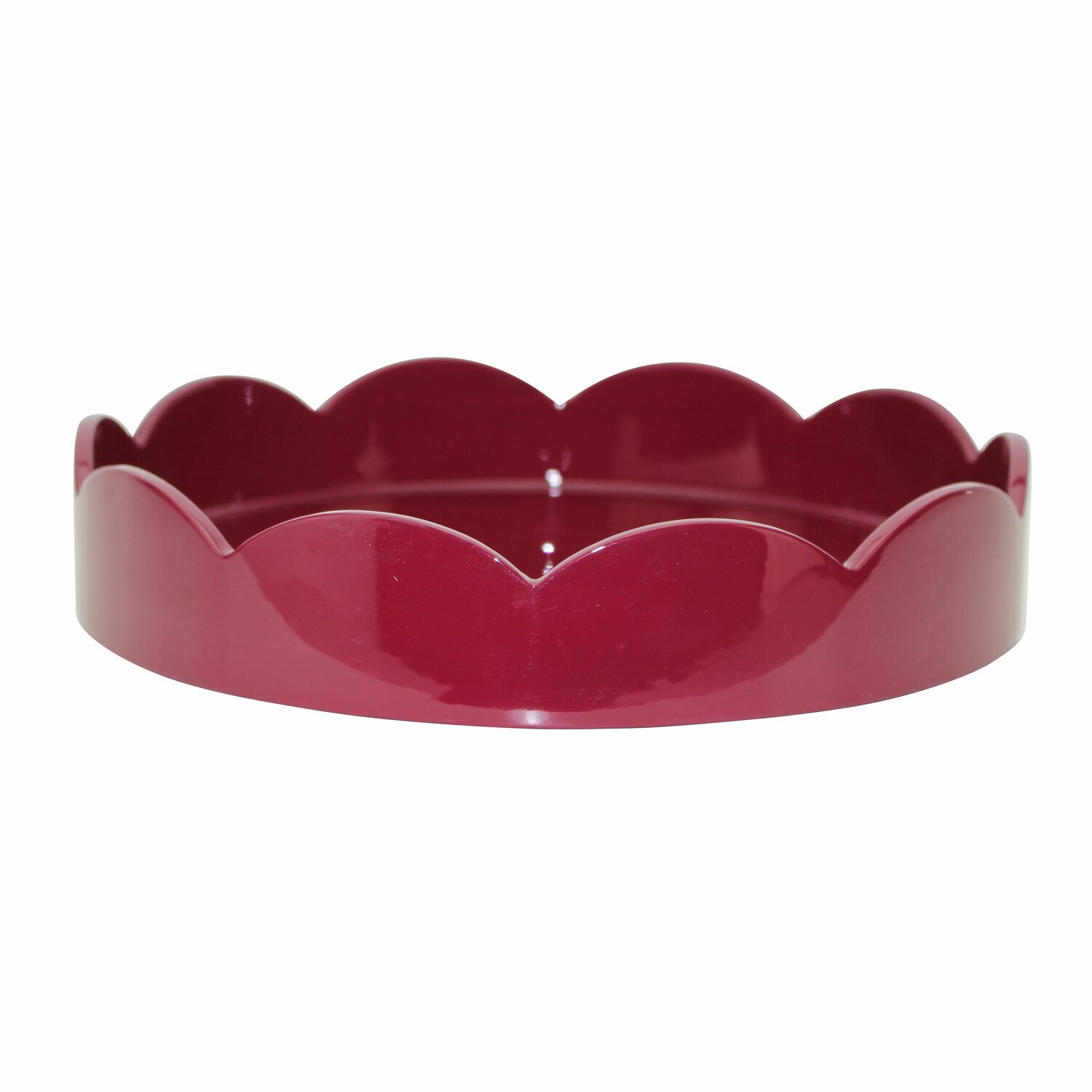 Addison Ross 8.5 x 8.5 Inch Scallop Tray Cherry Wood TR6407