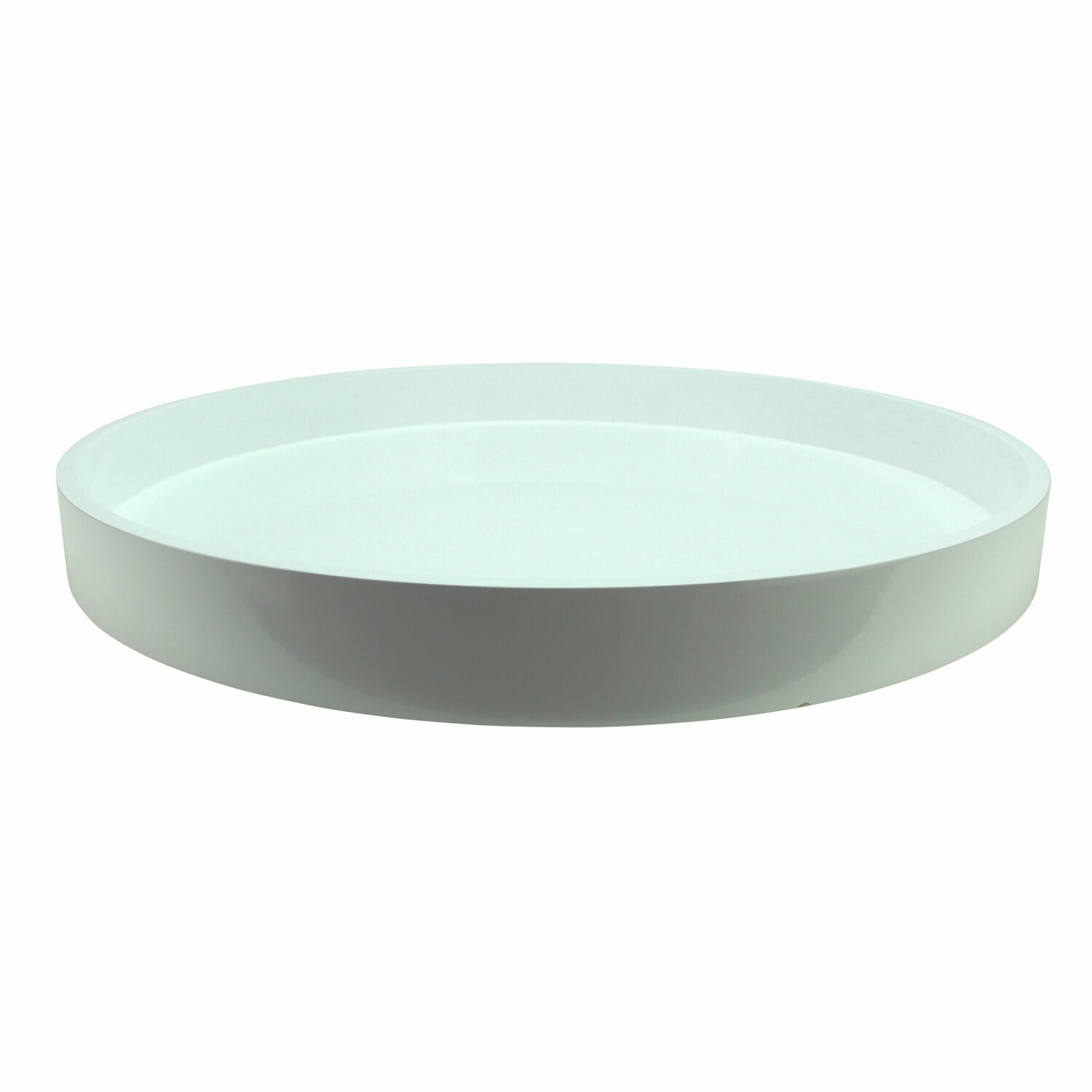 Addison Ross 20 x 20 Inch Round Tray White Lacquer TR8700