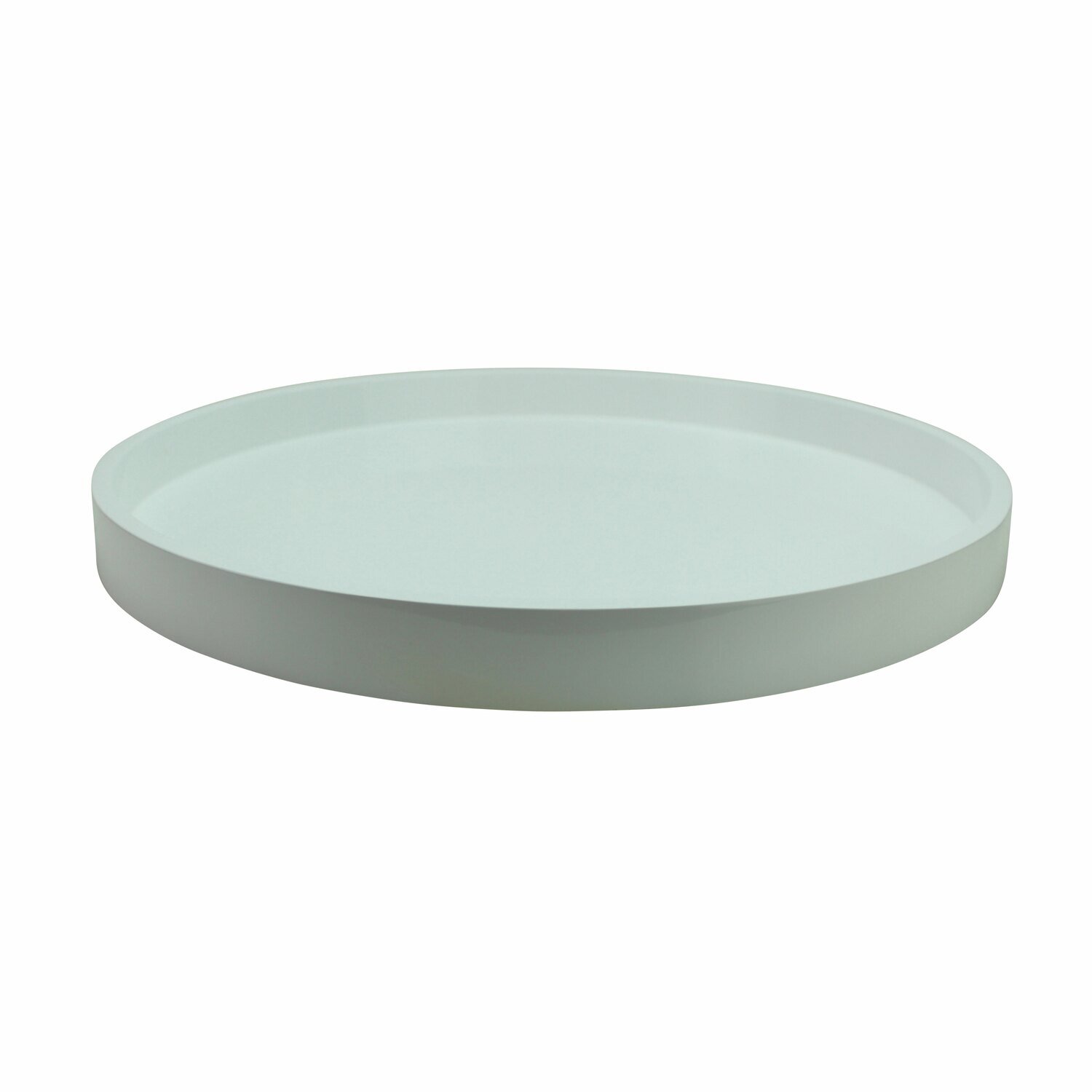 Addison Ross 16 x 16 Inch Round Tray White Lacquer TR8000