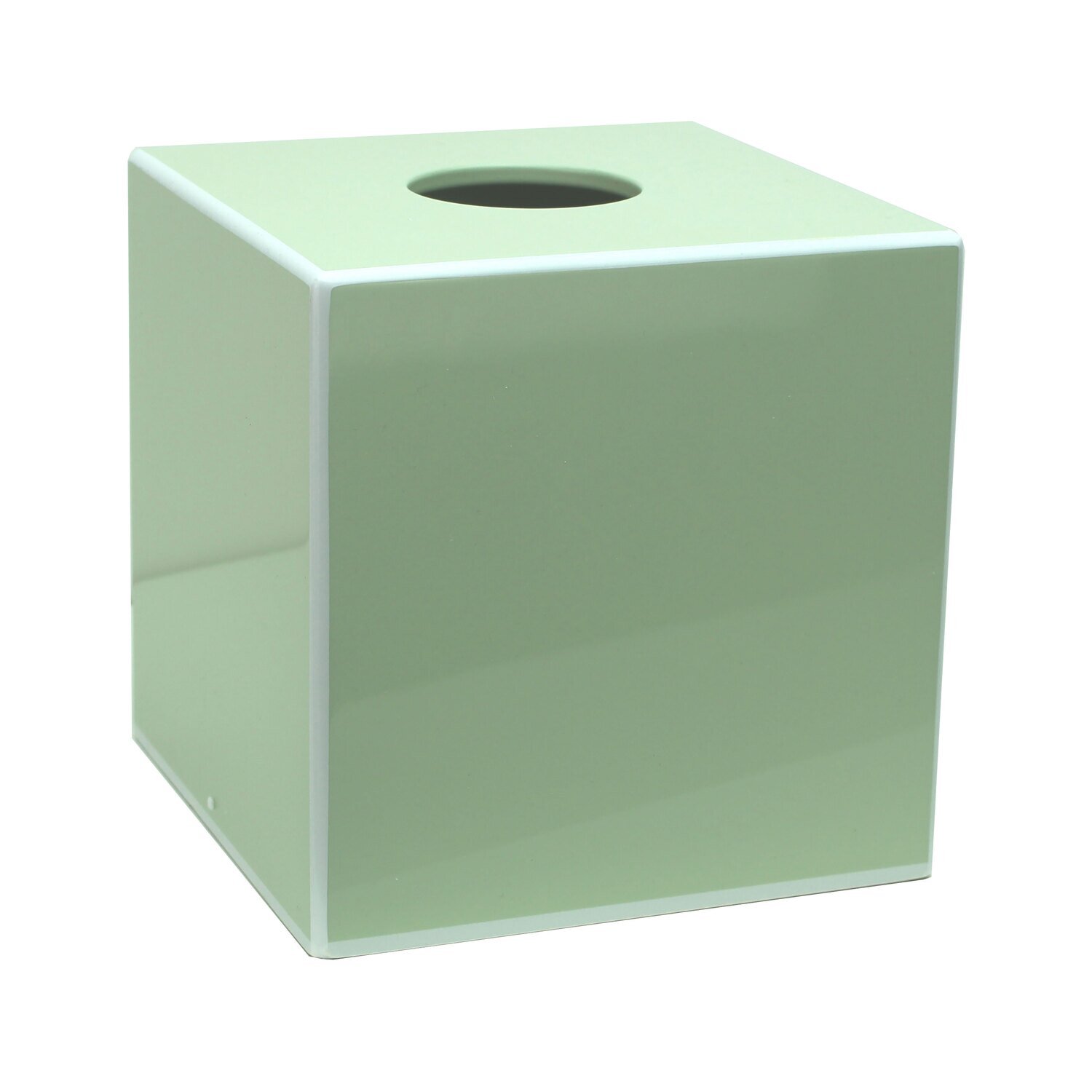 Addison Ross Tissue Box 5.5 x 5 Inch.5 Sage Green Lacquer TB1502