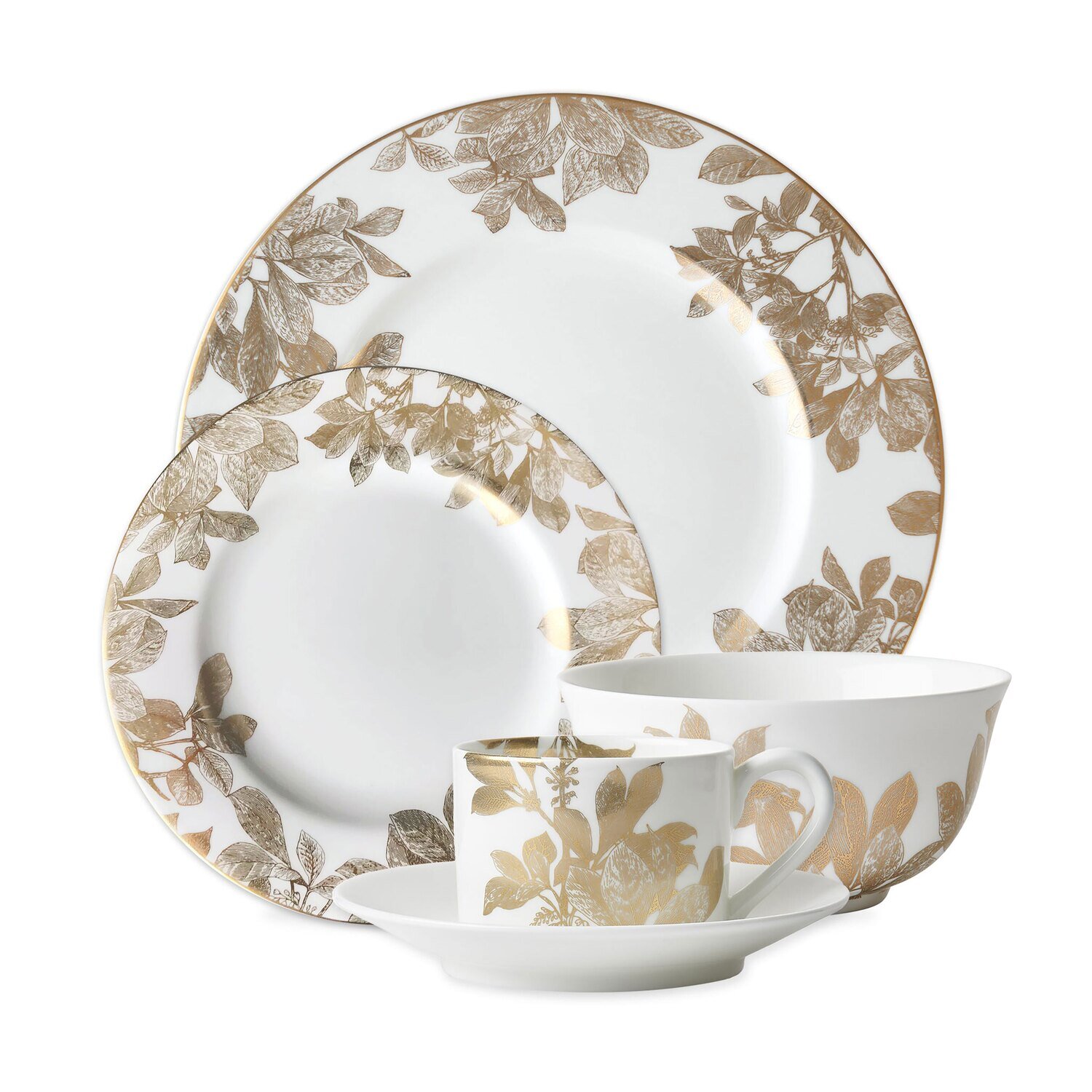 Caskata Arbor Place Setting 5pc Gold PLCE-222, MPN: PLCE-222, 816666029169