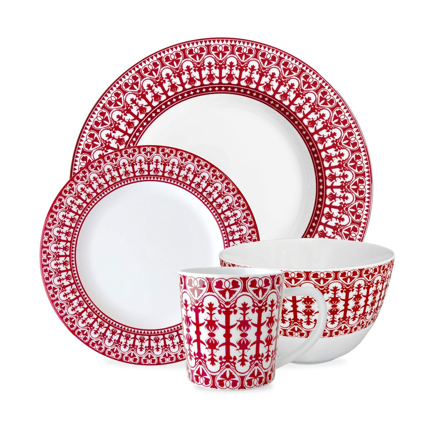 Caskata Casablanca Place Setting 4 Pieces Crimson PLCE-165, MPN: PLCE-165, 817325013512