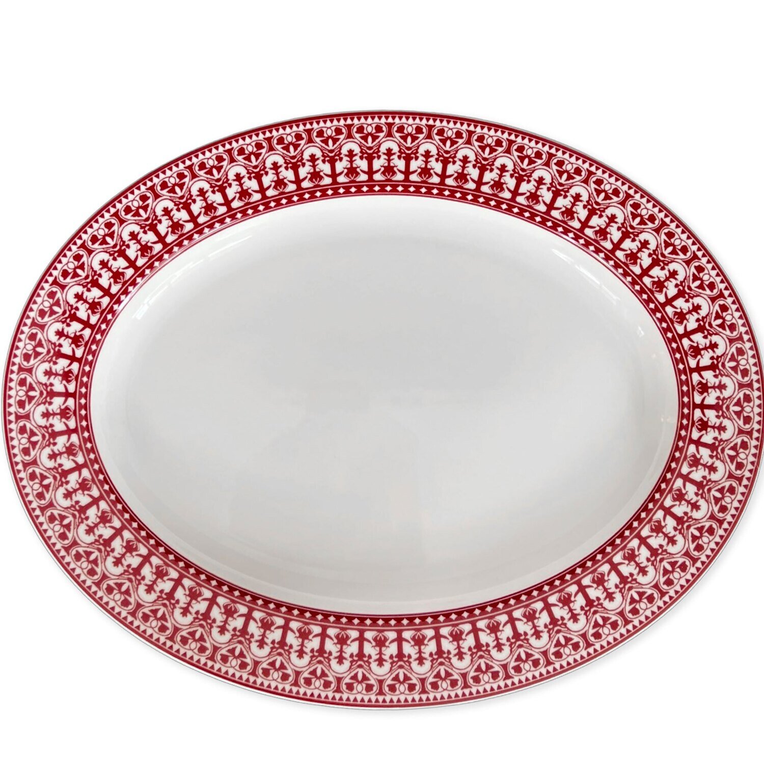 Caskata Casablanca Large Rimmed Oval Platter Crimson LOVL-165, MPN: LOVL-165, 816666022245