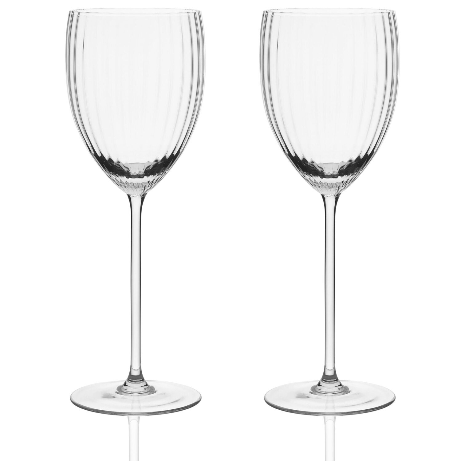 Caskata Quinn Optic Universal Wine Glasses Set of 2 Clear GL-OMWIN-000