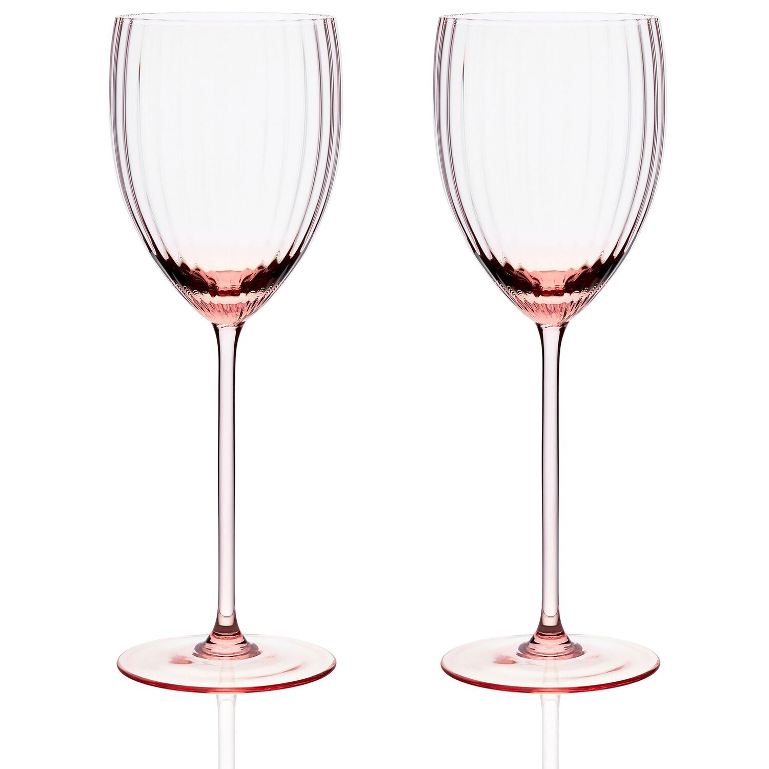 Caskata Quinn Optic Universal Wine Glasses Set of 2 Rose GL-OMWIN-300