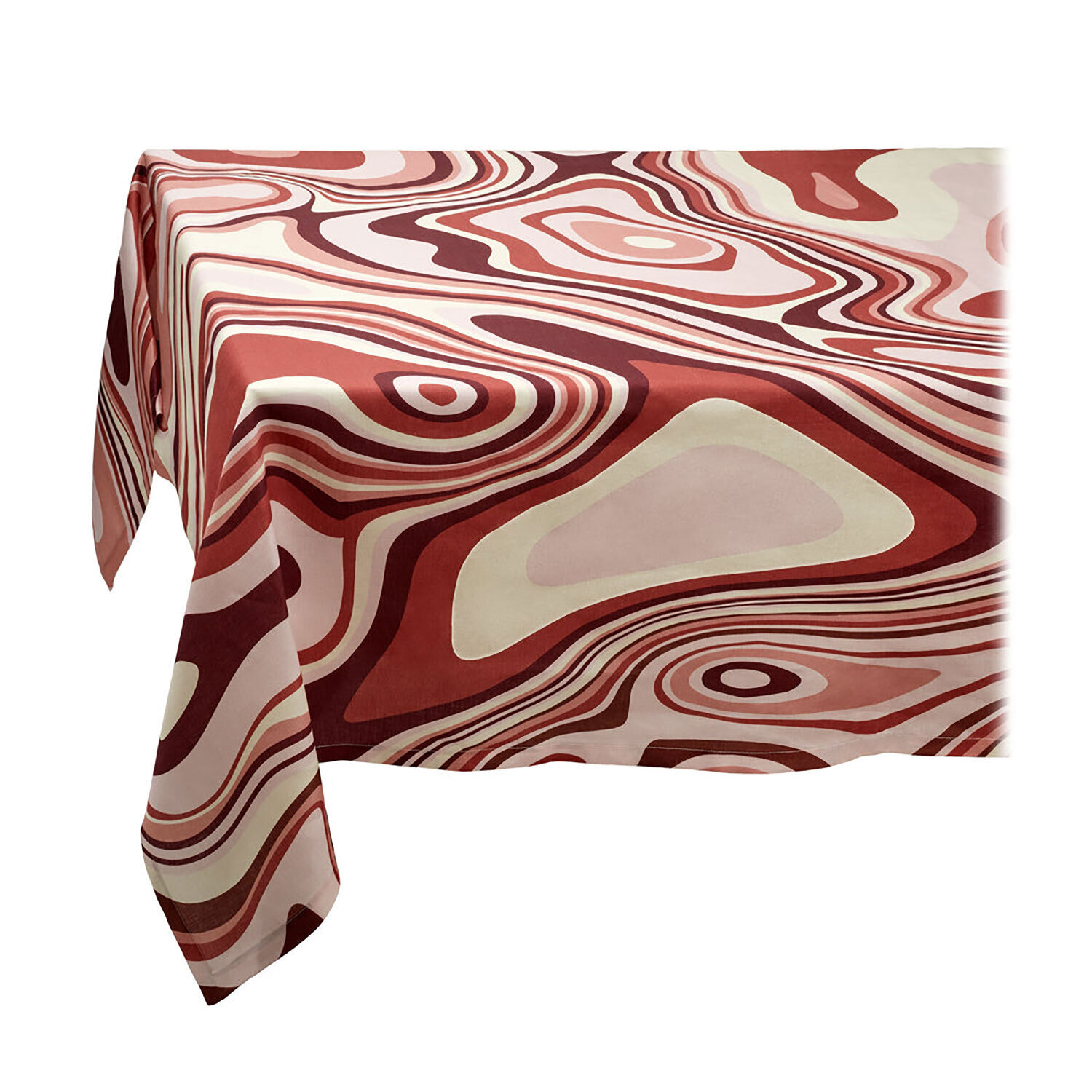 L&#39;Objet Linen Tablecloth 70x90 Inch Waves Pink LN6020, MPN: LN6020, 810009645344