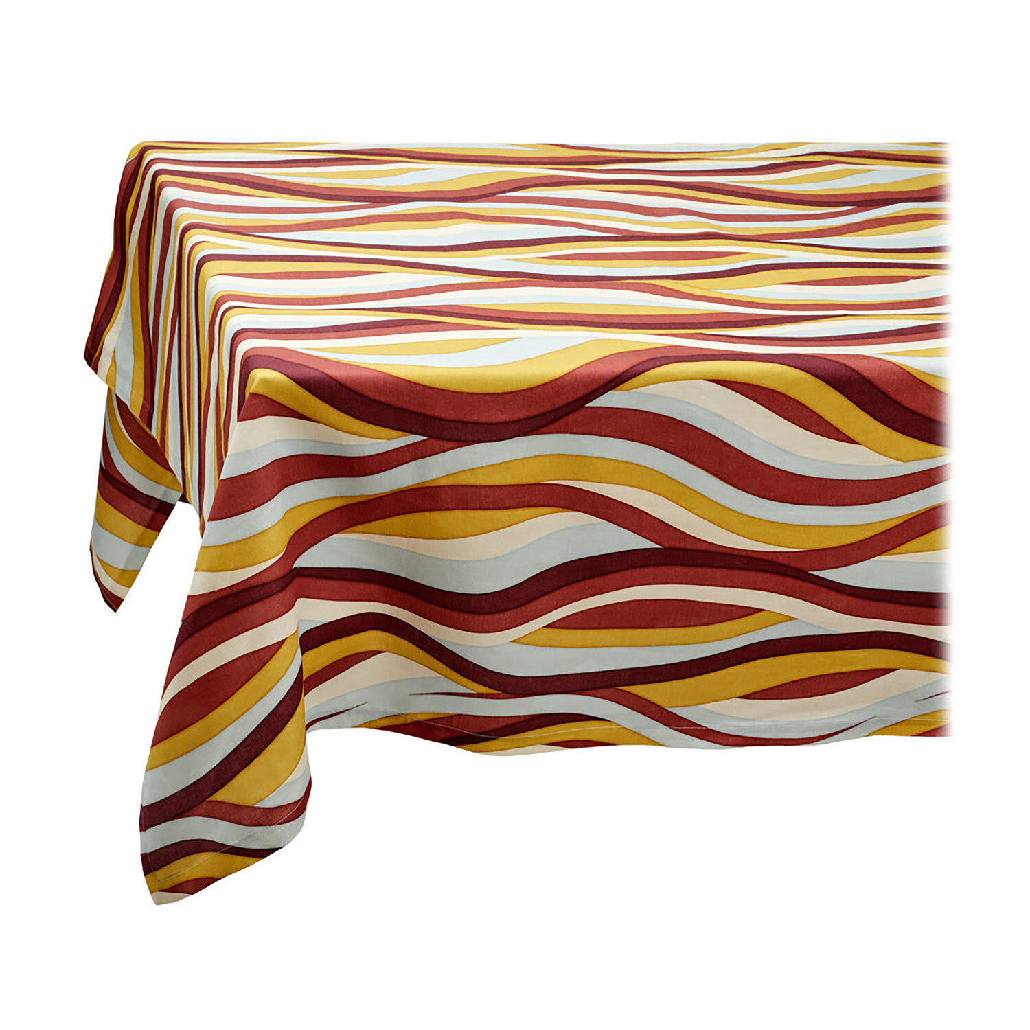 L'Objet Linen Tablecloth 70x126 Inch Landscape Multi Color LN6521