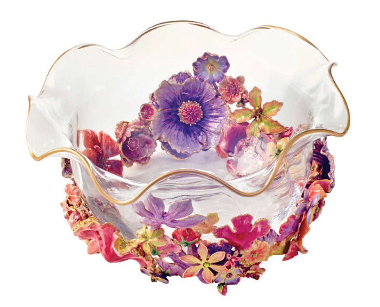 Jay Strongwater Paisley Small Ruffle Flower Bowl SDH2576-289