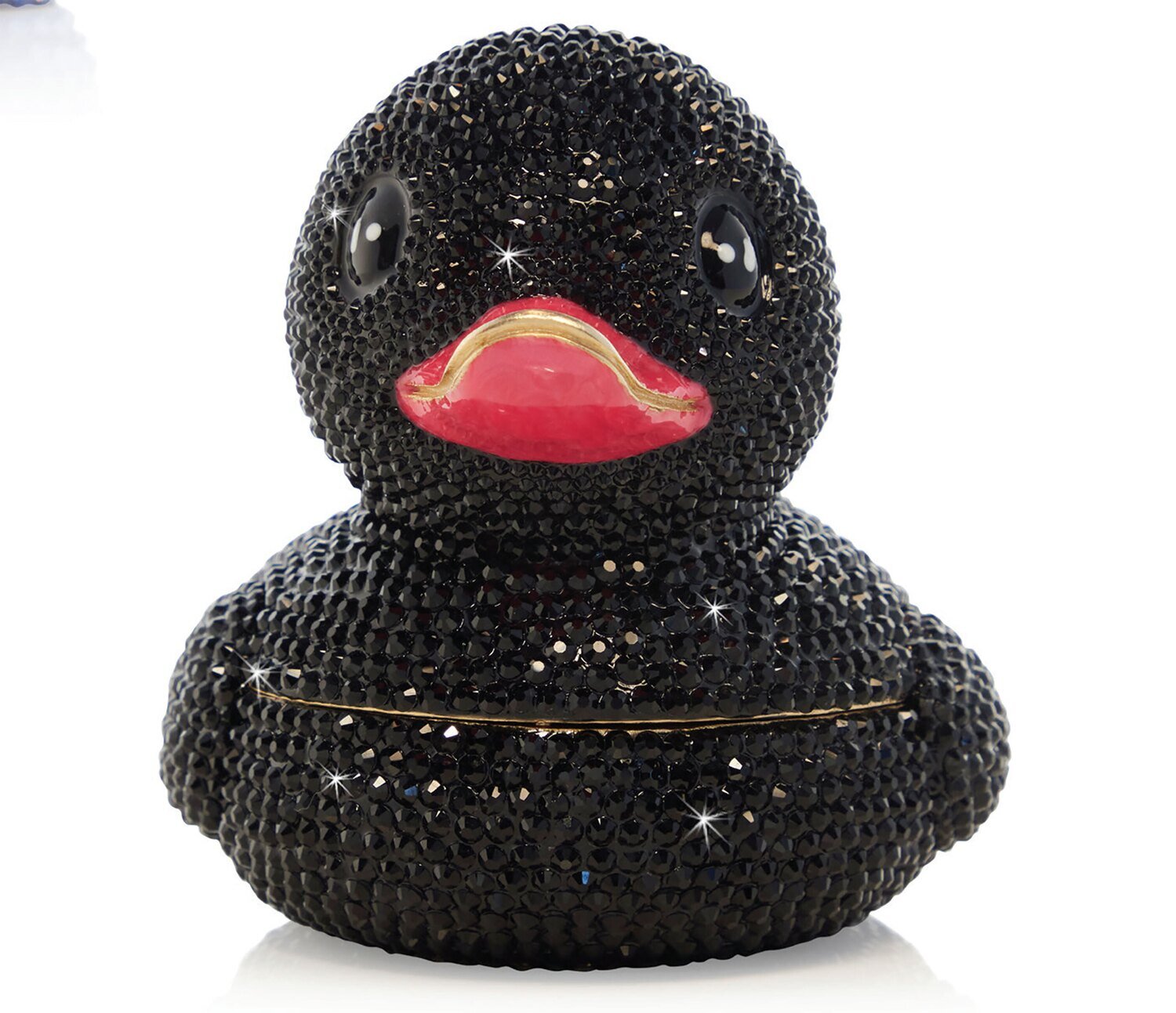 Jay Strongwater Ernie Pave Rubber Ducky Box- Black & Pink SDH7409-202