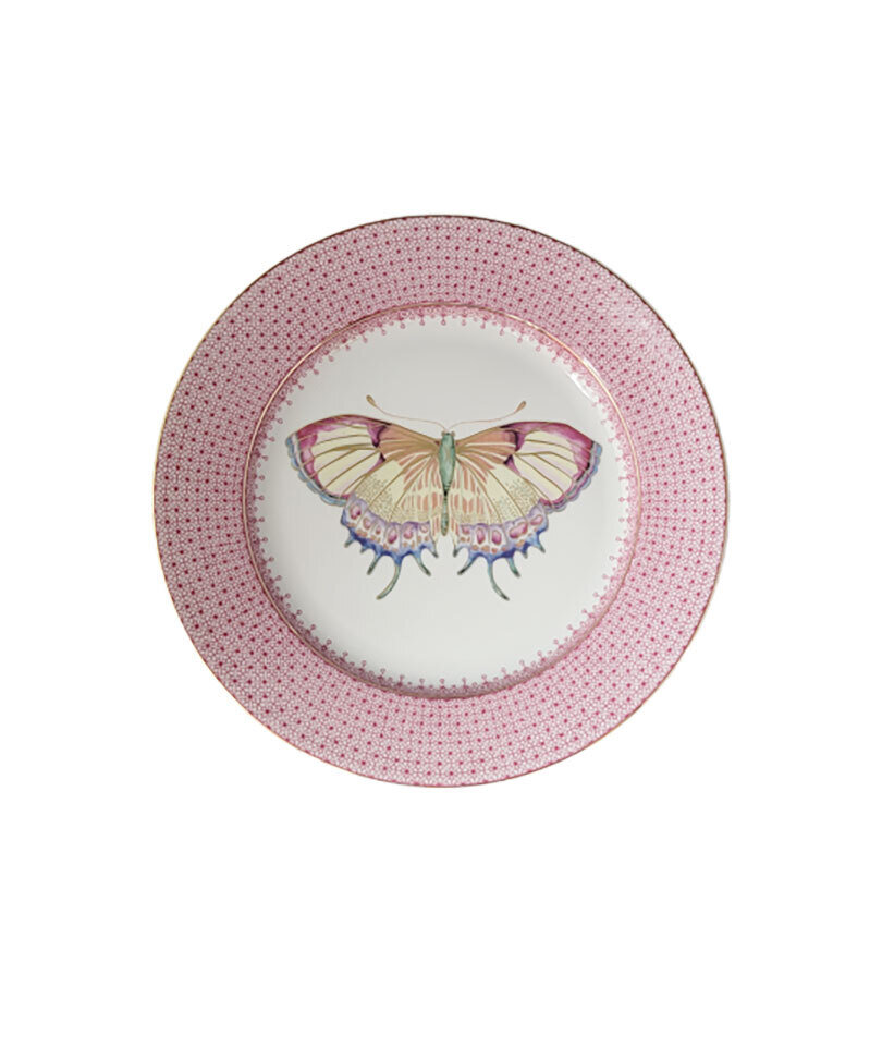Mottahedeh Pink Lace Dessert with Butterfly Decor S1252b