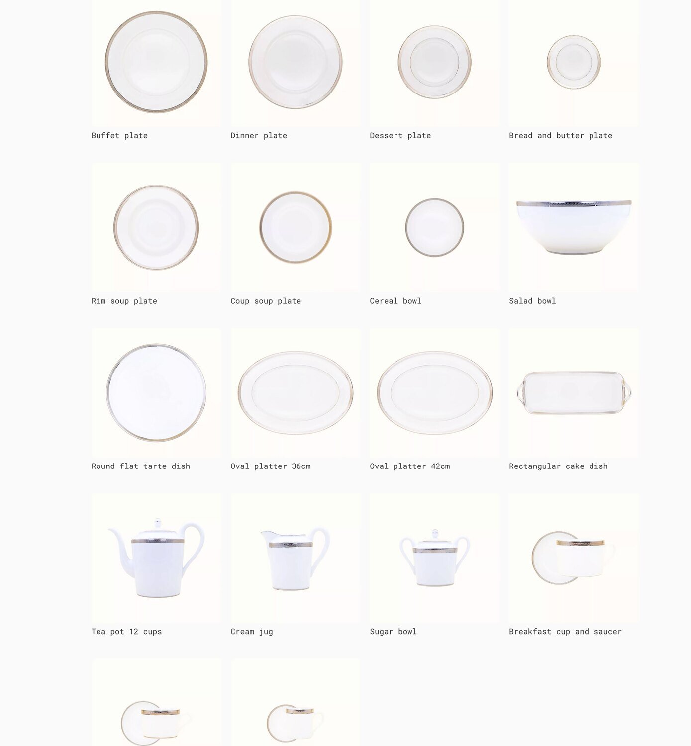 Robert Haviland &amp; C. Parlon Malmaison Platinum Salad Plate HP260630, MPN: HP260630,