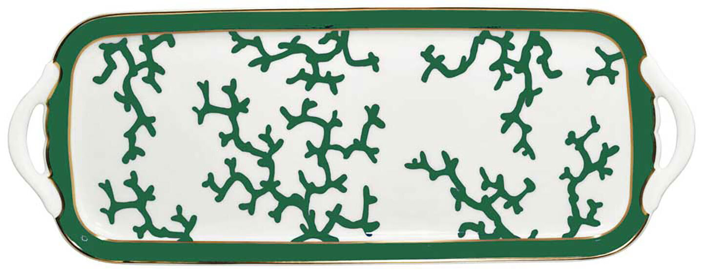 Raynaud Limoges Cristobal Emerald Long Cake Plate 15.7 Inchch x 5.9 Inch 0883-17-505040, MPN: 0883-…