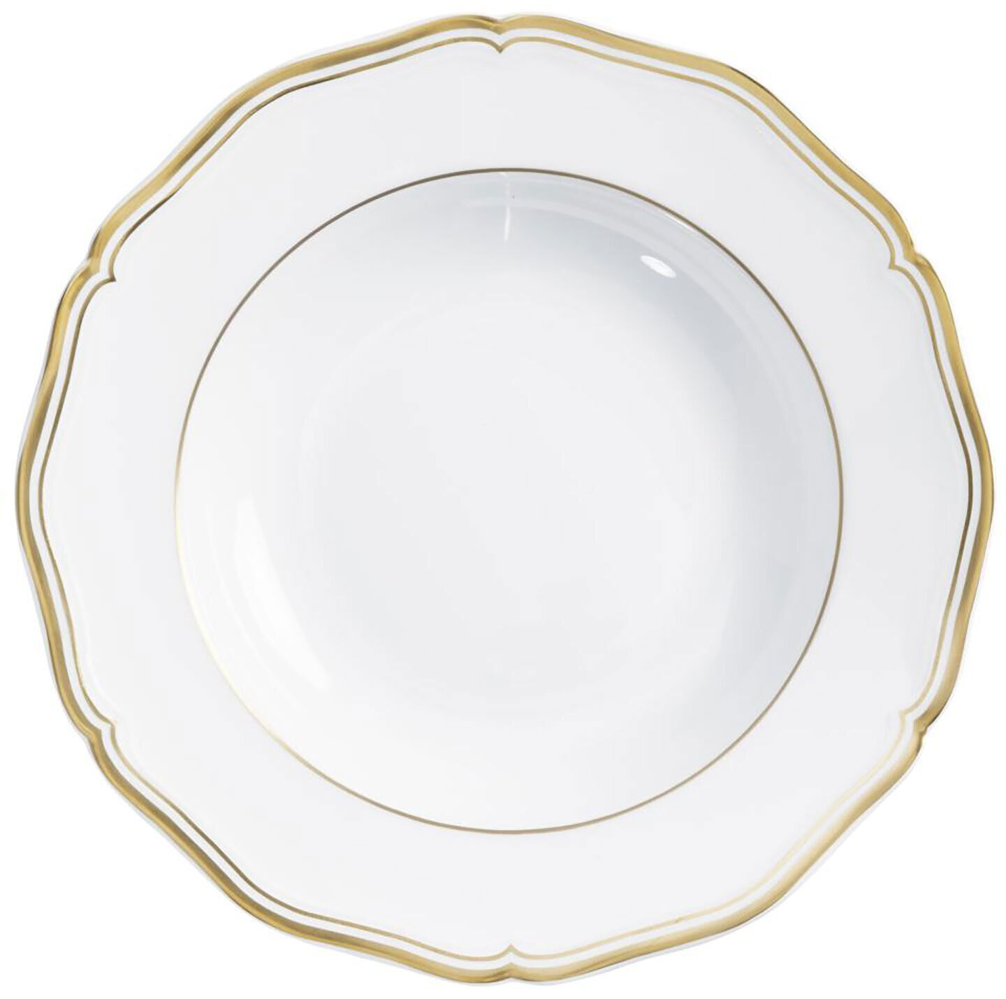 Raynaud Limoges Mazurka Or White French Rim Soup Plate 9.1 Inch 0864-01-250023, MPN: 0864-01-250023…