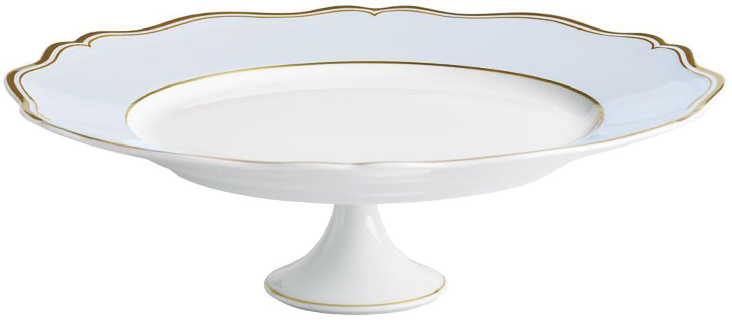 Raynaud Limoges Mazurka Or Blue Grey Petit Four Stand 10.6 Inch 0865-01-515027, MPN: 0865-01-515027…