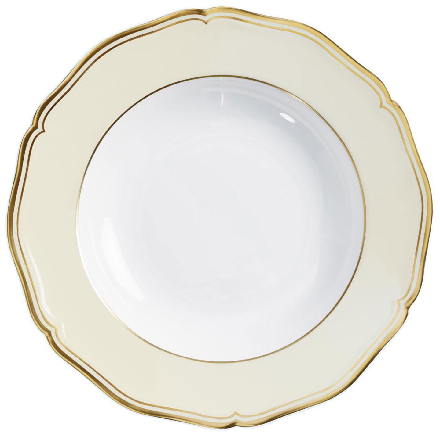 Raynaud Limoges Mazurka Or Ivory French Rim Soup Plate 9.1 Inch 0866-01-250023, MPN: 0866-01-250023…