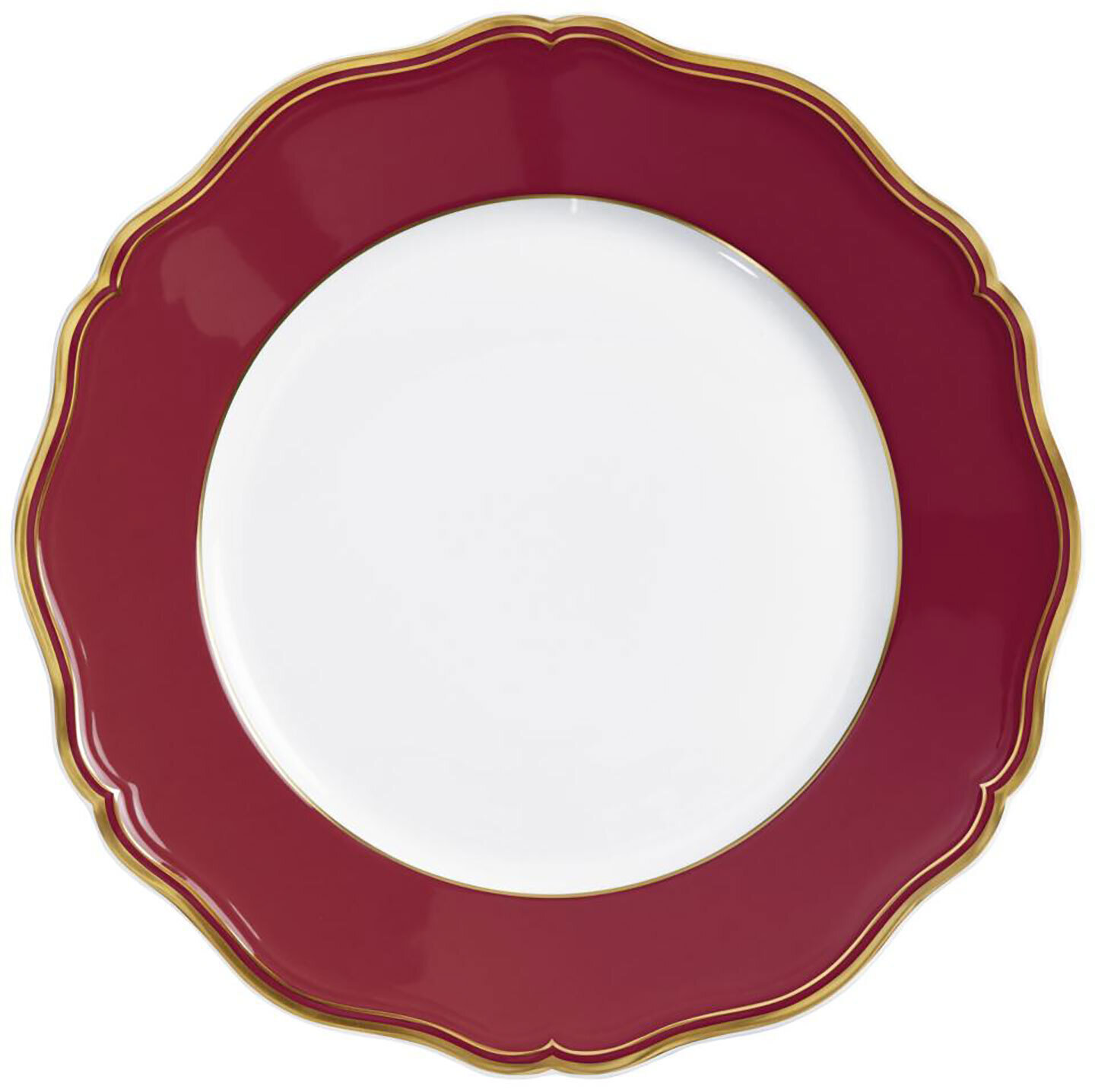 Raynaud Limoges Mazurka Or Red Dinner Plate 10.6 Inch 0870-01-101027